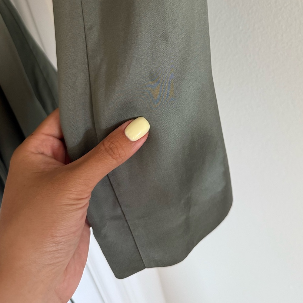 Vince - Sea Foam Green Satin Long Sleeve Blazer - Picture 5 of 5